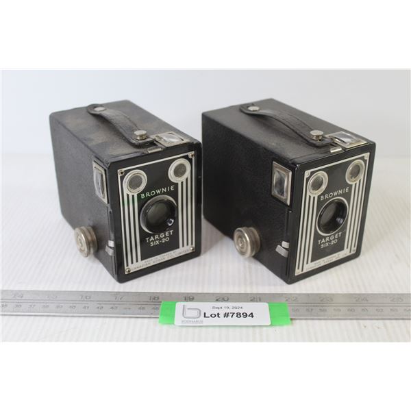 (2) Brownie Target SIX - 20 Box Cameras