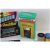 Image 5 : Vintage Camera Flash Bulbs - Kodak Films - Empty Film Containers - Binoculars