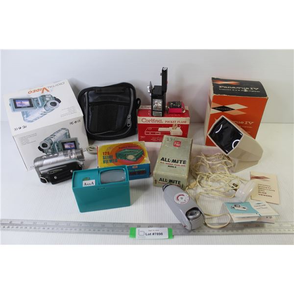 Sawyers Pana View Viewer - Digital Video Recorder - Slide Viewer - Bounce Flash Gun