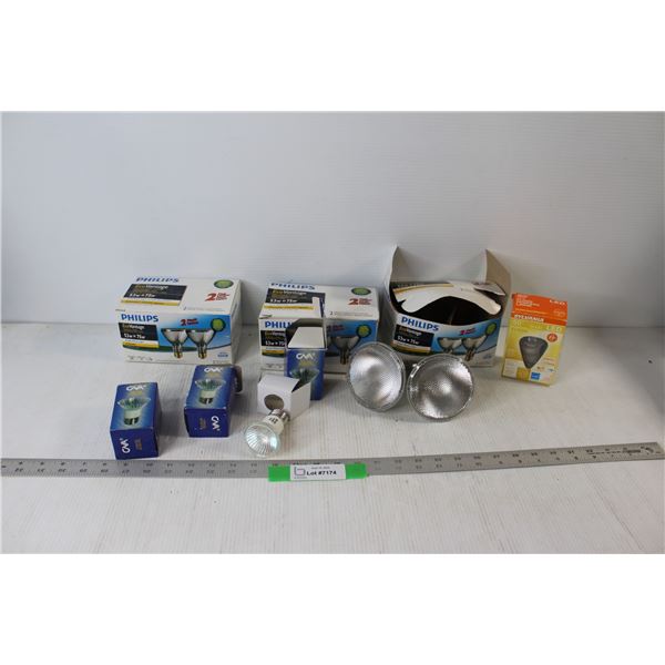 (3) Packs of 2 Philips Light Bulbs, Sylvania Light Bulb, (3) CNA JDR Light Bulbs