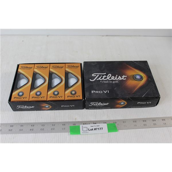 (4) Packs Of 3 Titleist Pro V1 Gold Balls