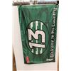 Image 2 : (2) Roughriders Football Pilsner Flags - 35" x 58"