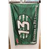 Image 4 : (2) Roughriders Football Pilsner Flags - 35" x 58"