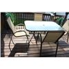Image 3 : *5-Piece Patio Set - Glass Top, 56"L x 36"W x 28"H