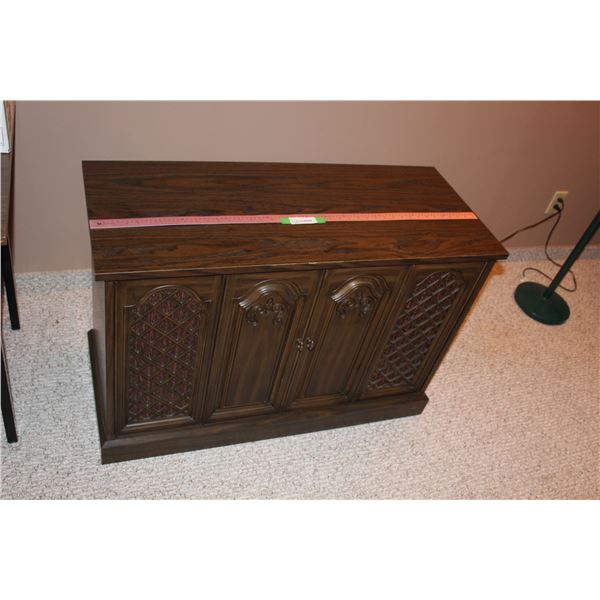 *Vintage Lloyd's Stereo Cabinet with Record Player and 8-Track Player - 39 1/2"L x 16 1/2"W x 27"H, 