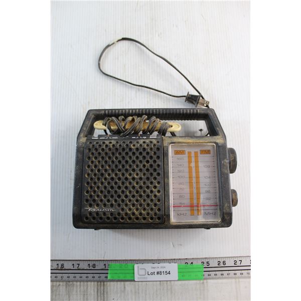 Realistic AM/FM Radio Receiver - Untested