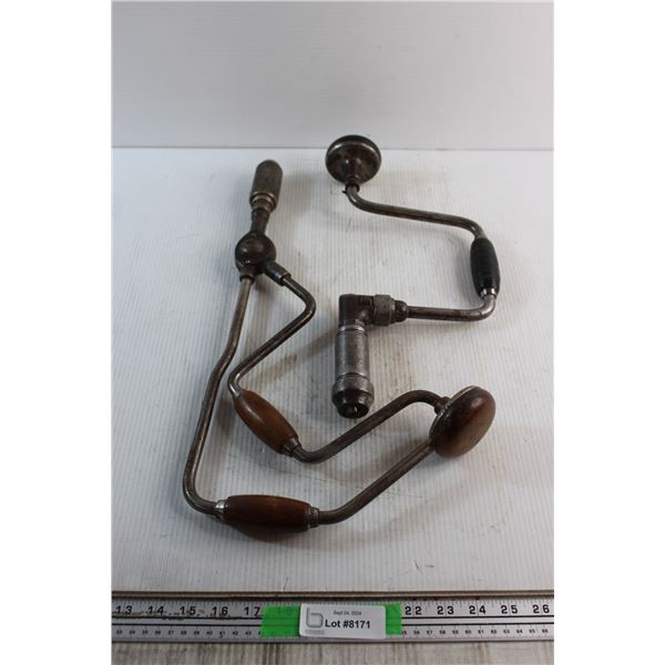 (2) Vintage Hand Drills