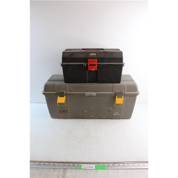 Large Plano Plastic Tool Box and Mastercraft Tool Box