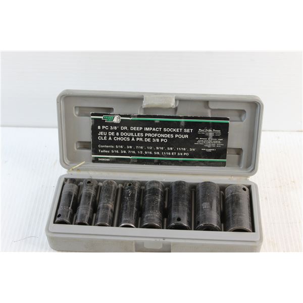 3/8'' Drive Deep Sockets 5/16'' - 3/3'' Impact Set