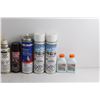 Image 3 : (2) Stihl Premium 2 Stroke Engine Oil Bottles and (7) Automotive Sprays - Chain Lube, Glass Cleaner 
