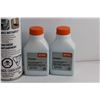 Image 4 : (2) Stihl Premium 2 Stroke Engine Oil Bottles and (7) Automotive Sprays - Chain Lube, Glass Cleaner 