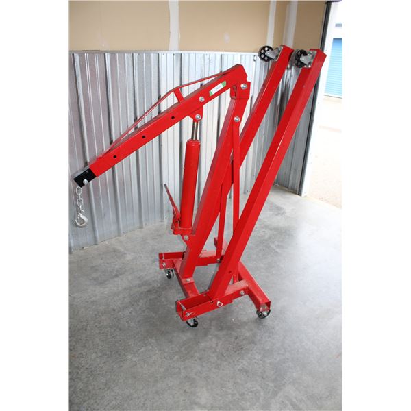 *** 2 Ton Folding Engine Hoist w/8 Ton Long Ram Jack (Like New Condition)