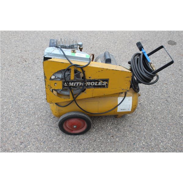 *** Smith Roles 3/4HP Air Compressor, Cast Iron Pump w/Hose & Accessories (Untested, As Is)