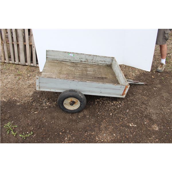 ** Home Built, Single Axle Utility Yard Trailer 48.5"x34.5" Wooden Box