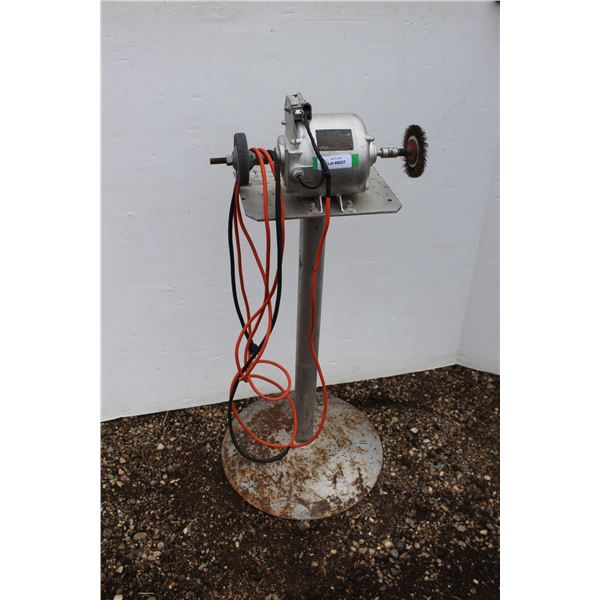 ** Tamper 3/4HP Bench Grinder on Stand (Untested, As Is)