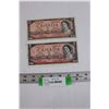 Image 1 : 2x BID PRICE - Canadian 1954 Two Dollar Note - Circulated Condition