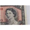 Image 3 : 2x BID PRICE - Canadian 1954 Two Dollar Note - Circulated Condition