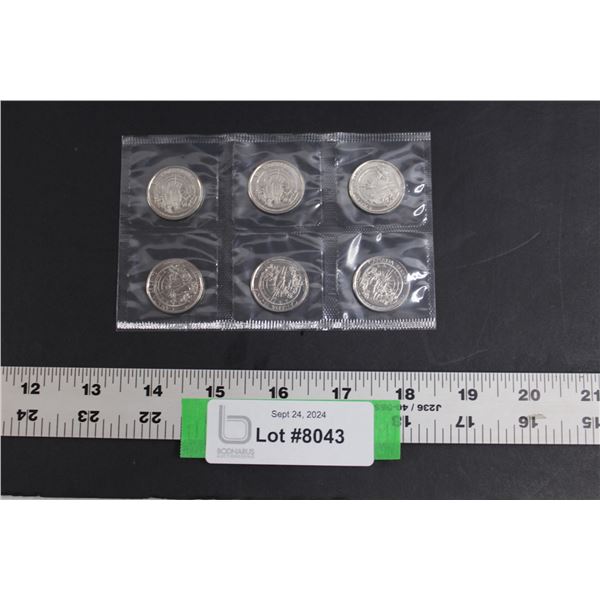 Canadian 25 Cent Arctic Expedition 1913-2013 RCM Circulation Coin Set of 6