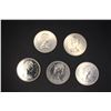 Image 4 : (5) Canadian One Dollar Coins "Voyager'" 1980, 1981, 1986 ) & (5) Canadian 50 Cent 1952-2002 Queen E