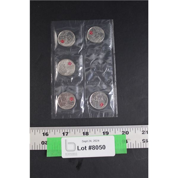 Canadian 25 Cent 2012 "Secord" RCM Circulation Set - Color