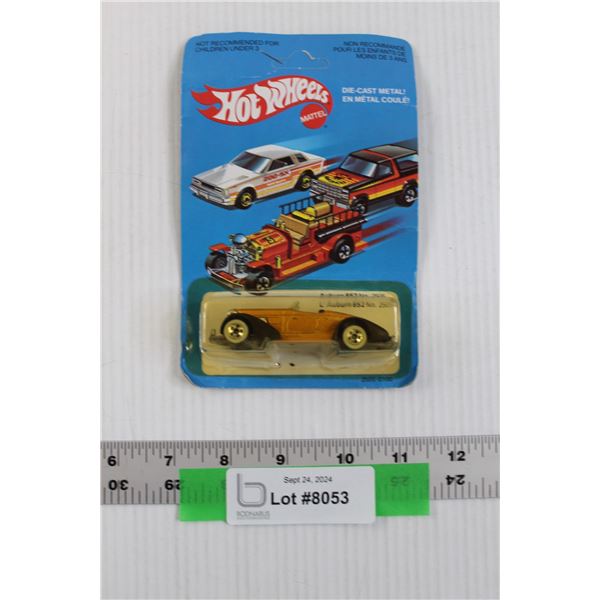 Mattel Hot Wheels Blackwall Auburn 852 No.2550 - Damaged Un-Punched Card, Blister Yellowed - Circa 1
