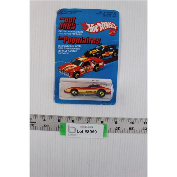 Mattel Hot Wheels "The Hot Ones" Corvette Stingray No.9241 - Damaged Un-Punched Card, Blister Squish