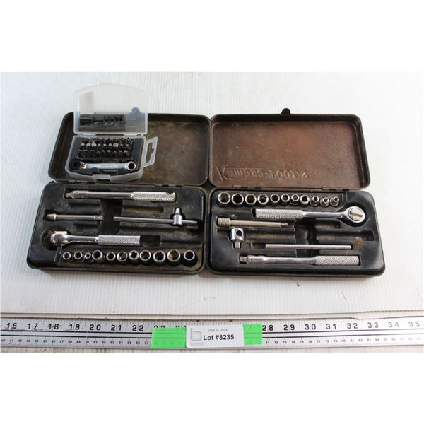 Mastercraft Ratcheting Bit Wrench Set and (2) Metric Wrench & Sockets Sets