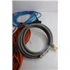 Image 4 : (5) Extension Cords - Untested, Length Unknown and 10' Natural Gas BBQ Hose