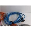 Image 6 : (5) Extension Cords - Untested, Length Unknown and 10' Natural Gas BBQ Hose