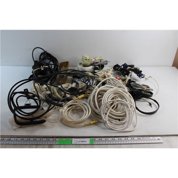 *Misc. Cords, (2) Headphones and Co-Ax Wire