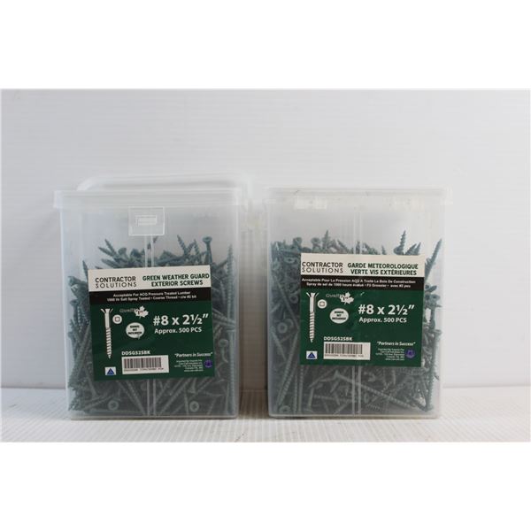 8 x 2 1/2'' Green Weather Guard Exterior Screws