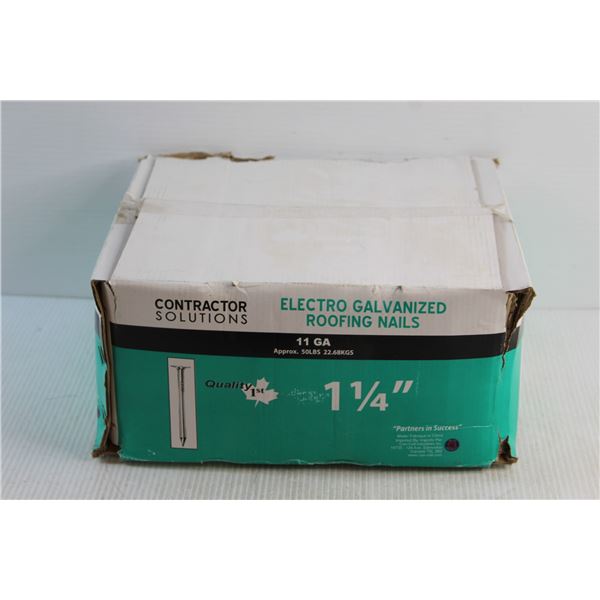 *Electrogalvanized Roofing Nails - Size 1 1/4'', 50lbs