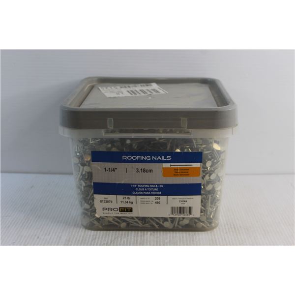 *Roofing Nails -Size 1-1/4'', 25lbs