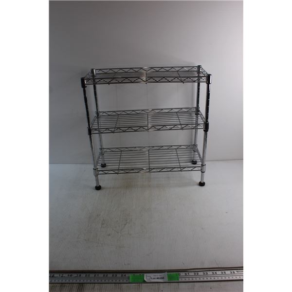 Metal Chrome 3-Tier Shelf 17''W x 8''Deep x 18''H