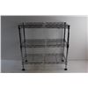 Image 4 : Metal Chrome 3-Tier Shelf 17''W x 8''Deep x 18''H