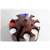 Image 6 : Vintage Plastic Poker Chips in Revolving Carousel - Approx 250 Chips (White, Red and Blue)