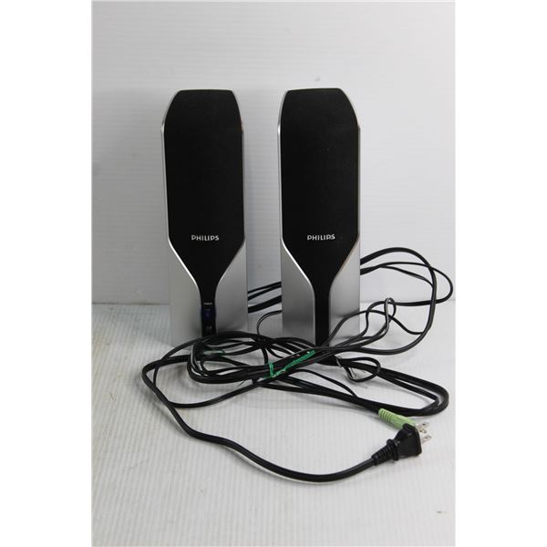 (2) Phillips Speakers - 3.5mm Plug, Works