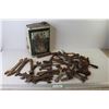 Image 1 : Cut-Open B/A Tin Can W/Assortment of Vintage Wrenches