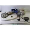 Image 1 : (2) Combination Door Locks - 5Gal. Jug Water Pump - Smooth Rocks - Stapler - Misc. Items