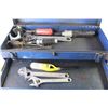 Image 3 : Tool Box w/Contents - Chain Saw Blade - Work Gloves - Hand Tools - Stapler