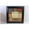 Image 3 : Wicker Basket w/Handles - Framed Family Saying (14" x 14")