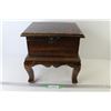 Image 2 : Wooden Stool Storage Box w/Velvety Lining (13" x 11" x 14"h)