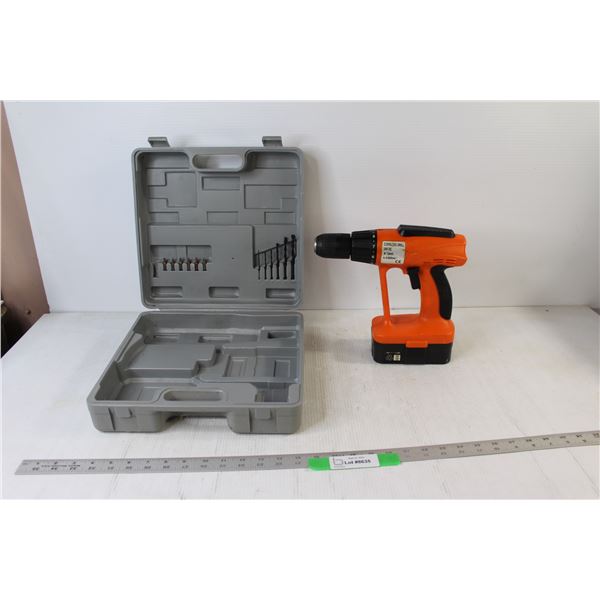 Cordless Drill 24V DC 13mm With Toolbox and Bits - Untested