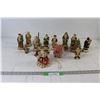 Image 1 : Assorted Ceramic Christmas Holiday Decorations, Tree Angel, Brass Bell