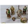 Image 2 : Assorted Ceramic Christmas Holiday Decorations, Tree Angel, Brass Bell