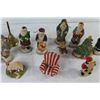 Image 4 : Assorted Ceramic Christmas Holiday Decorations, Tree Angel, Brass Bell