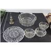 Image 4 : (3) Small Glass Bowls, Big Glass Bowl, Stapler, Misc.