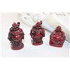 Image 3 : (6) Red Resin Buddhas, (1 pr) Ankle Lock Skating Braces (Size Large) & (3) Children's Books ( Jacket
