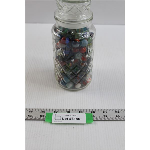 Jar of Various Marbles