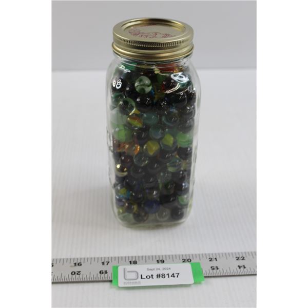 Jar of Various Marbles